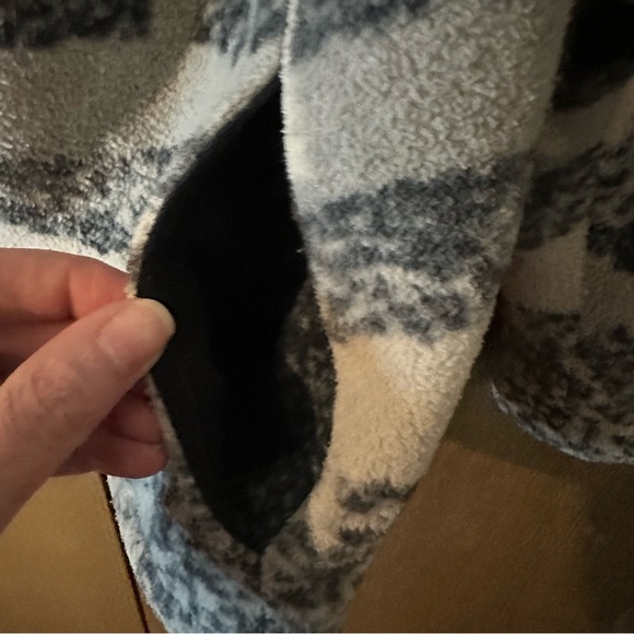 Tradition Women's Black White Grey Tree Pattern Fleece Zip-Up Jacket Sz L - Picture 5 of 11